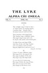 The Lyre of Alpha Chi Omega, Vol. 5, No. 2, June 1901